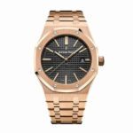 ap-royal-oak-black-dial-rose-gold-replica-watch