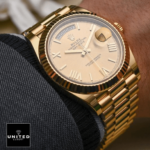 Rolex Day-Date II 228238-0007 KW Yellow Gold Champagne Dial Replica - Image 10