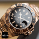 Rolex GMT-Master II 126715CHNR-0001 Rose Gold Automatic Black Dial Oyster Replica - Image 9