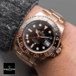 Rolex GMT-Master II 126715CHNR-0001 Rose Gold Automatic Black Dial Oyster Replica - Image 6