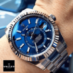 Rolex Sky-Dweller Blue Dial Stainless Steel 326934-0003 Oyster Replica - Image 5