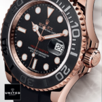 Rolex Yacht-Master 40 116655 SATS Rose Gold Automatic Rubber Black Dial Replica - Image 5