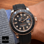Rolex Yacht-Master 40 116655 SATS Rose Gold Automatic Rubber Black Dial Replica - Image 6