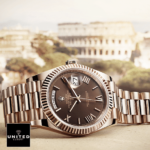 Rolex Day Date 228235 Rose Gold Chocolate Roman Dial Replica - Image 9